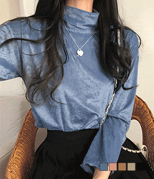 [무료배송] 에브리데이 벨벳 롤링 반목 긴팔 티셔츠