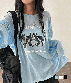 [무료배송] 매그니스 프린팅 살안타템 긴팔 루즈핏 티셔츠