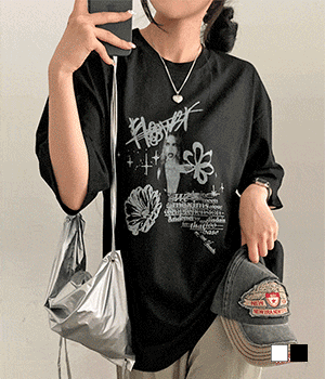 [무료배송] 레이디 y2k 그래피디 오버핏 남녀공용 반팔 티셔츠