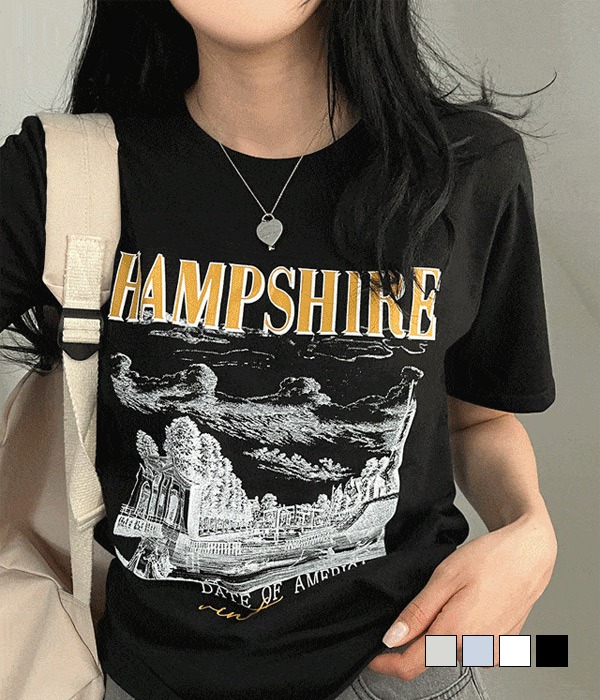 [무료배송] 햄셔 빈티지 프린팅 루즈핏 반팔 티셔츠